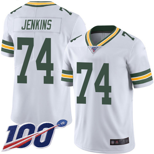 Green Bay Packers Limited White Men #74 Jenkins Elgton Road Jersey Nike NFL 100th Season Vapor Untouchable